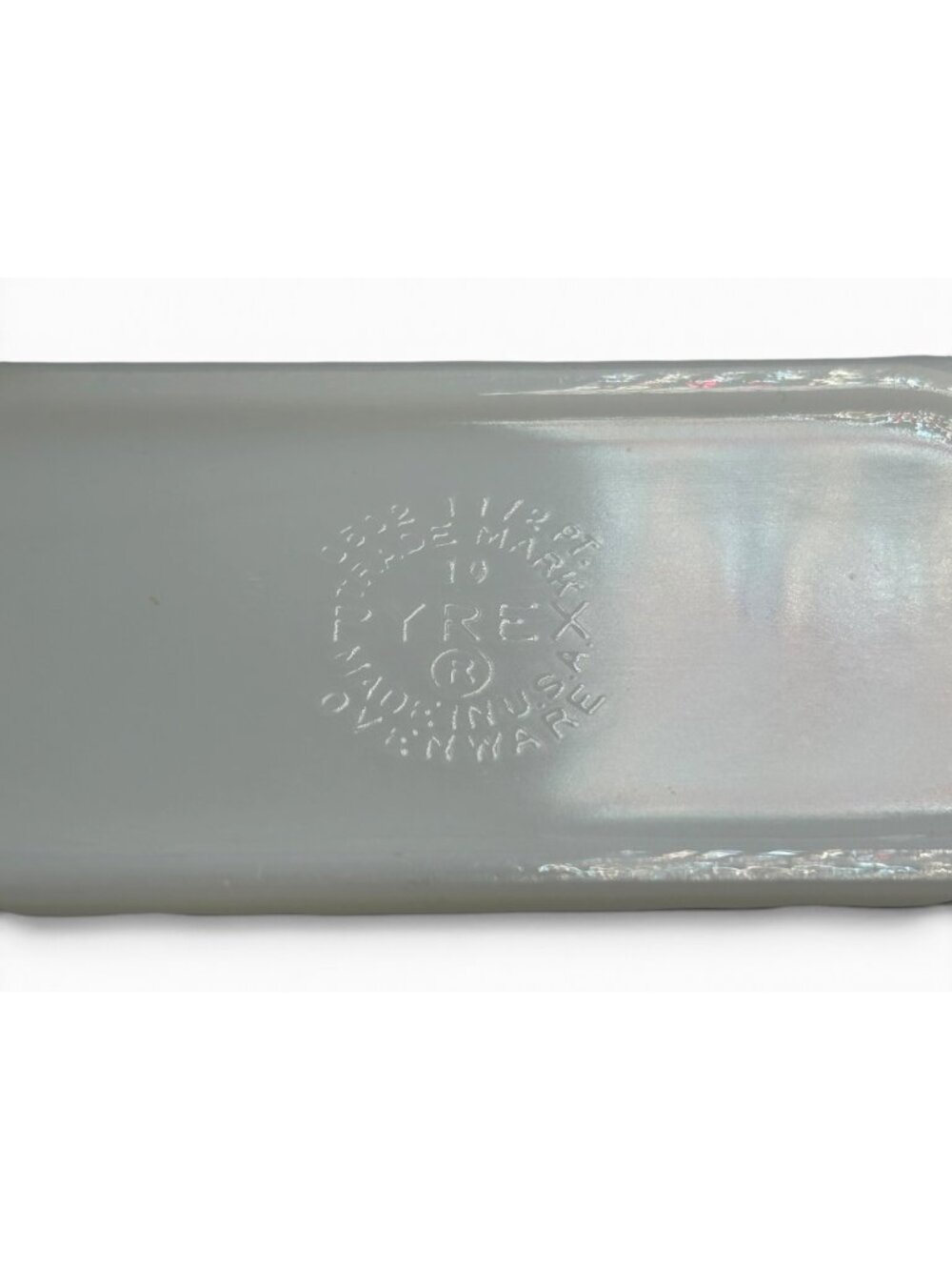 Pyrex 502 Butterprint 1.5-Pint Refrigerator Dish Base White Glass Light Blue - Picture 3 of 12